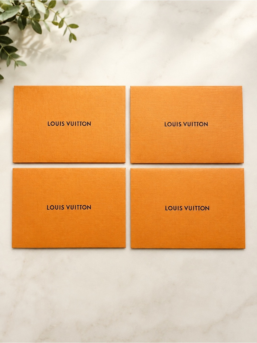 Louis Vuitton Set of 4 Boutique Receipt Holders Envelopes